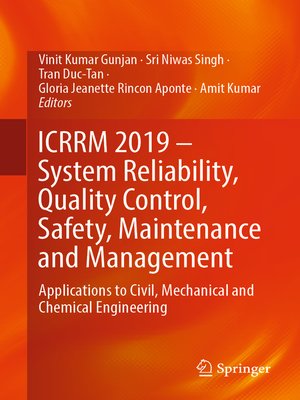 cover image of ICRRM 2019 – System Reliability, Quality Control, Safety, Maintenance and Management